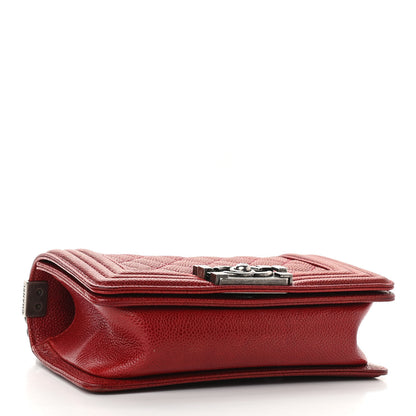 Chanel Caviar Quilted Small Boy Flap Dark Red 4 of 11