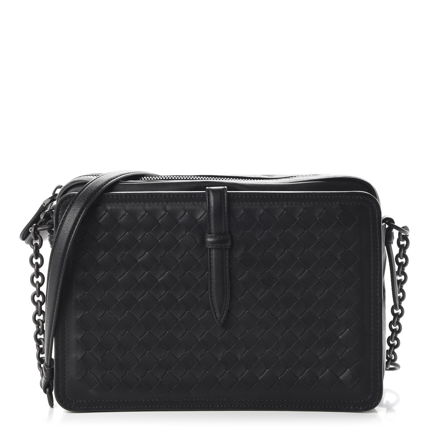 Bottega Veneta Nappa Intrecciato Medium Camera Shoulder Bag Black 1 of 10