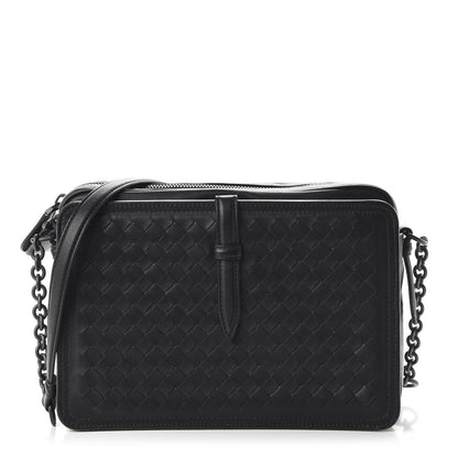 Bottega Veneta Nappa Intrecciato Medium Camera Shoulder Bag Black 1 of 10