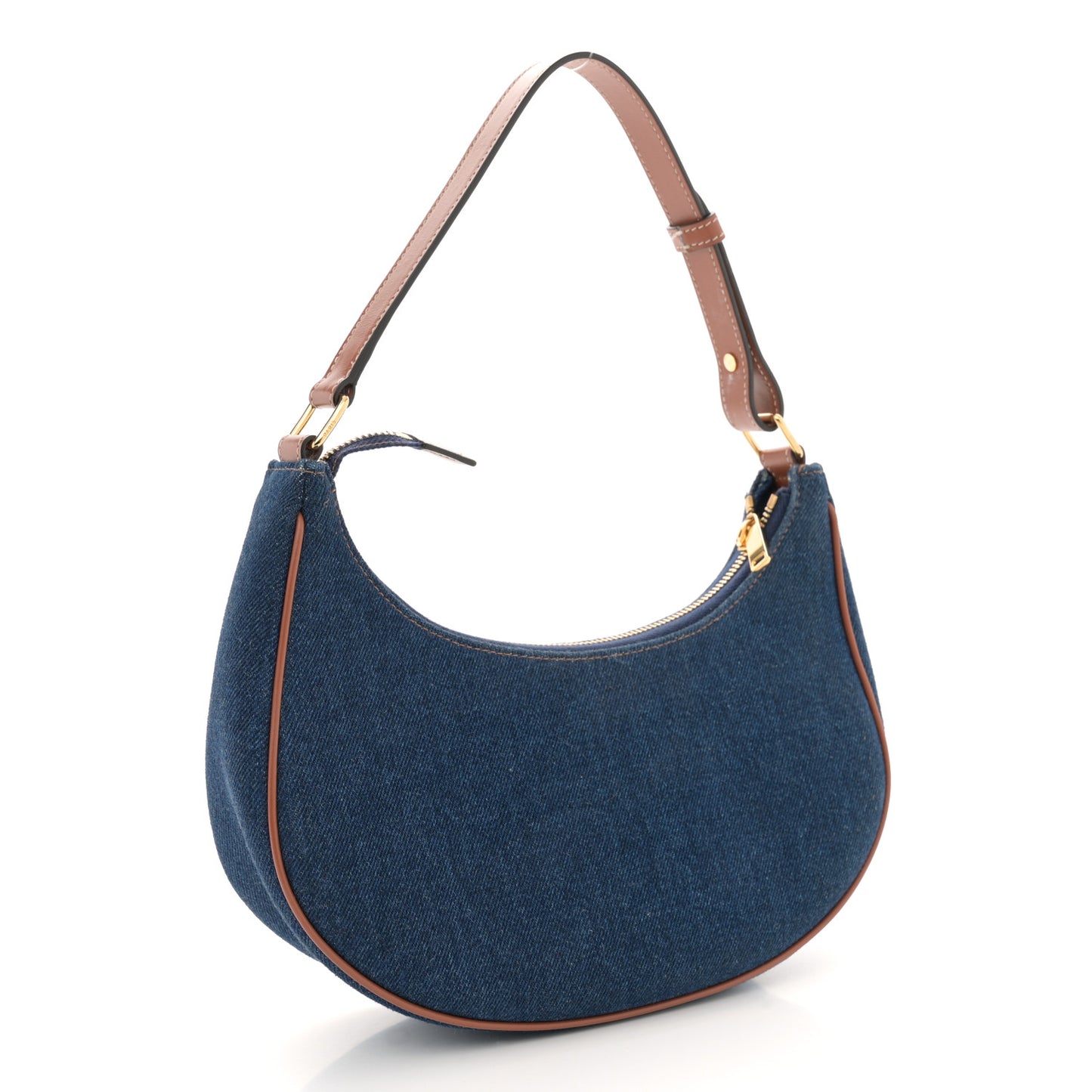 Denim Ava Shoulder Bag Navy Tan