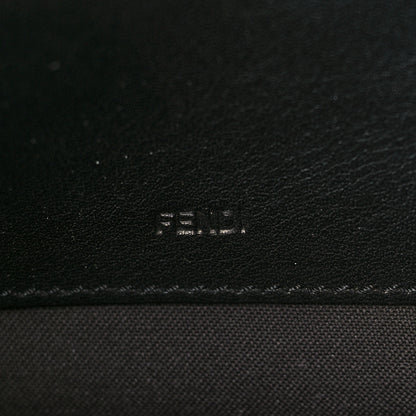 Fendi Calfskin Pequin Large Chameleon Envelope Clutch Tobacco 6 of 8