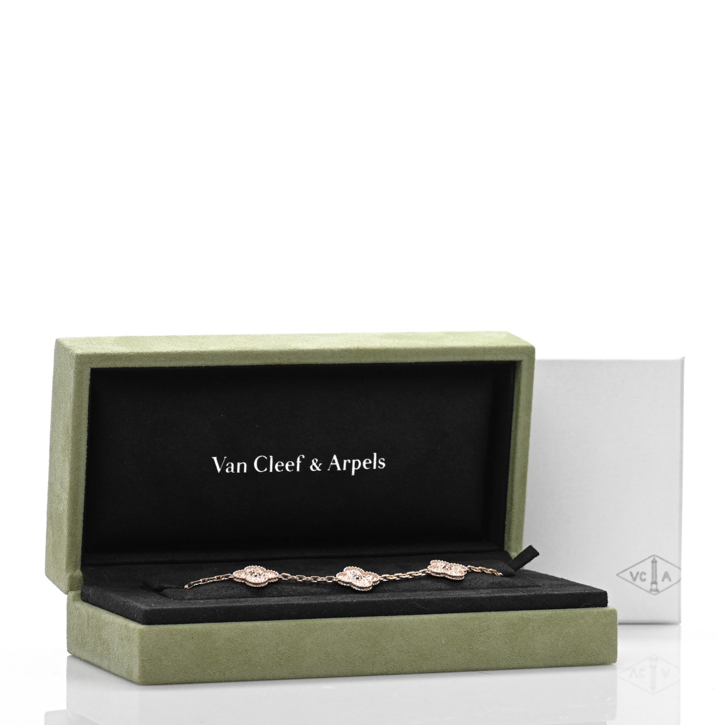 18K Rose Gold 5 Motifs Vintage Alhambra Bracelet