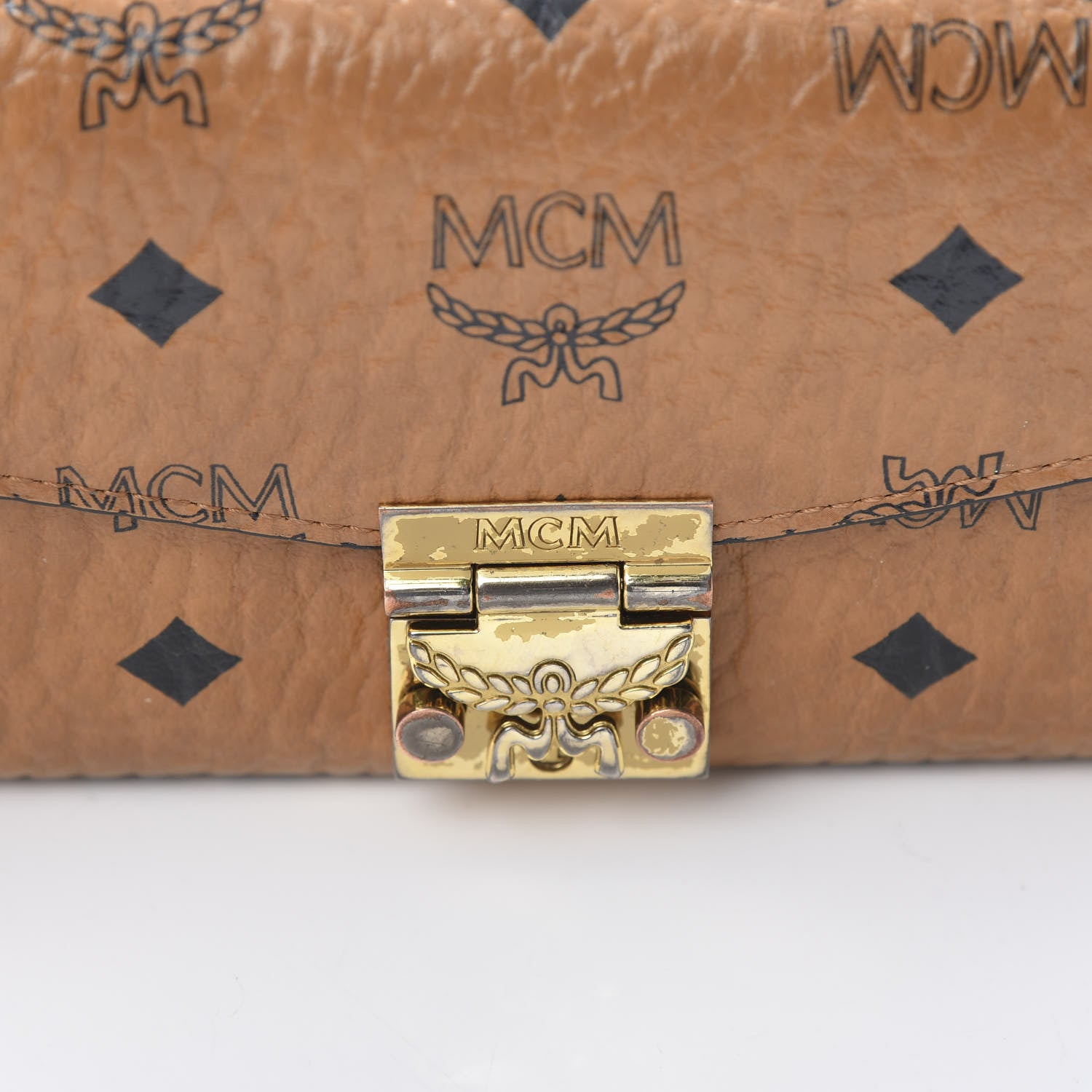 MCM Visetos Large Patricia Wallet On Chain Cognac 12 of 15