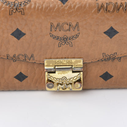 MCM Visetos Large Patricia Wallet On Chain Cognac 12 of 15