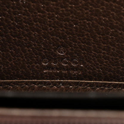 Gucci GG Supreme Monogram Web Ophidia Zip Around Wallet Brown 7 of 8