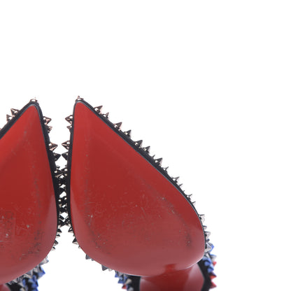 Christian Louboutin Suede Follies Spikes 100 Pumps 37 Black 14 of 15