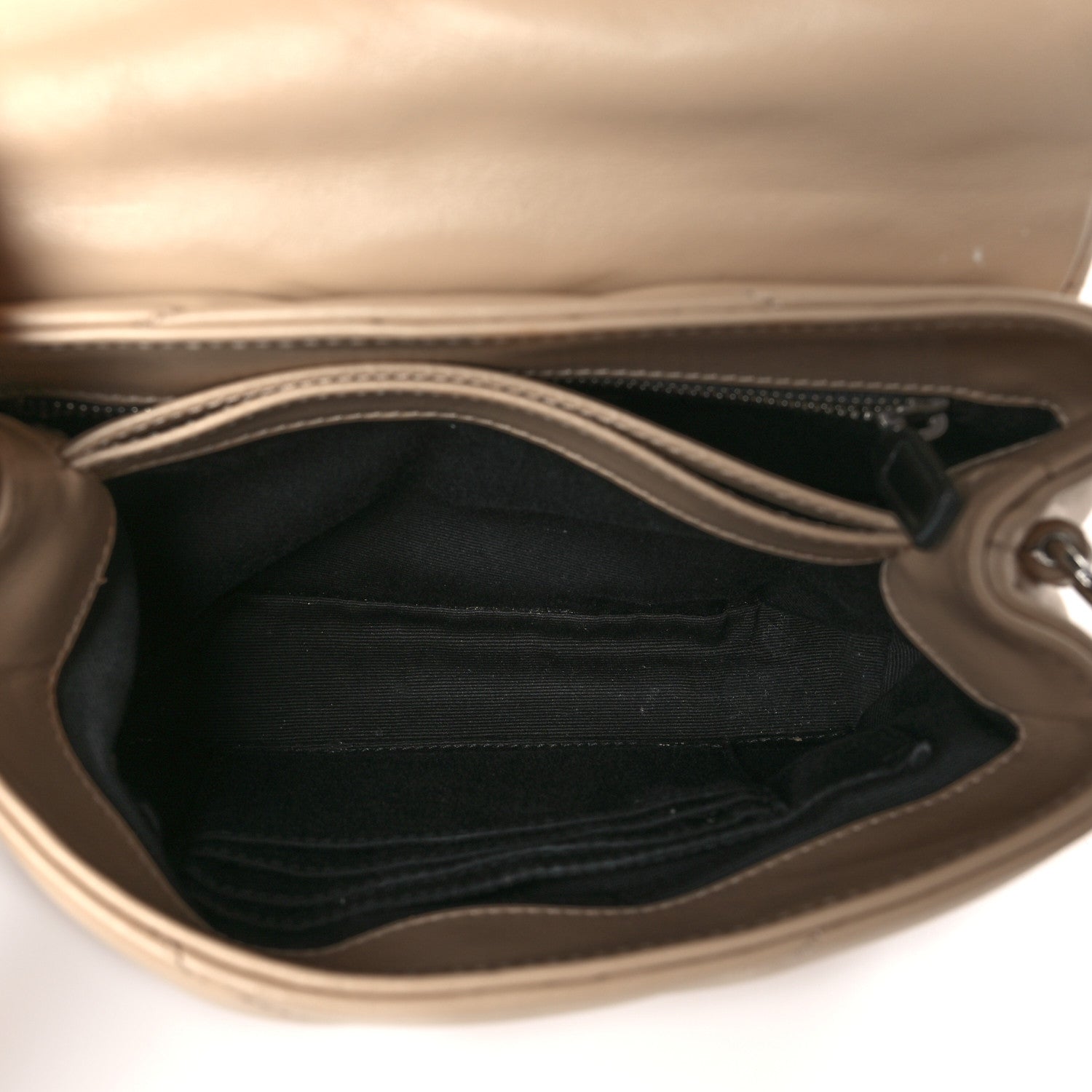 Saint Laurent Calfskin Y Quilted Monogram Toy Loulou Crossbody Bag Dark Beige 5 of 8