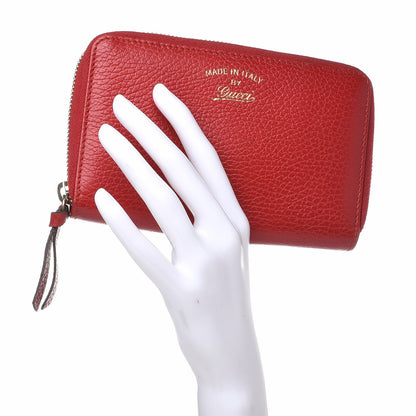 Gucci Dollar Calfskin Medium Swing Zip Around Wallet Red 2 of 7