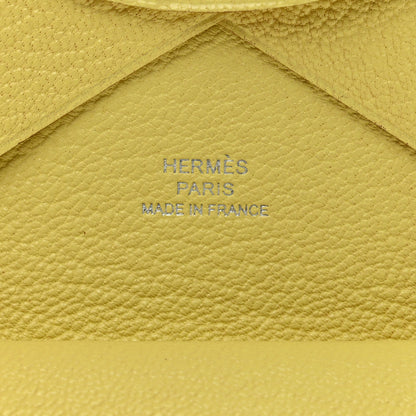 Hermes Chevre Mysore Calvi Duo Card Case Limoncello 6 of 7