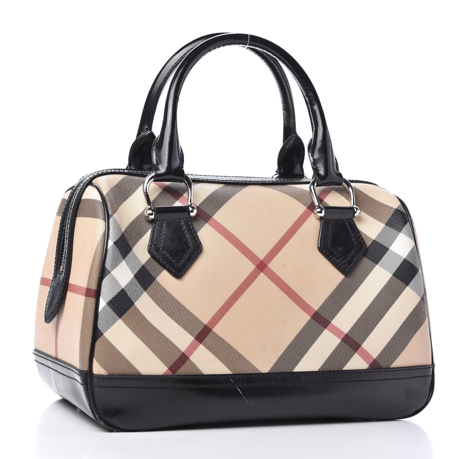 Burberry Nova Check Bowling Bag Black 3 of 9