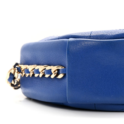 Chanel Goatskin Quilted Small Casual Trip Camera Case Blue 9 of 16