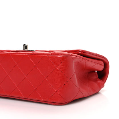 Chanel Lambskin Quilted Mini Rectangular Flap Red 10 of 11