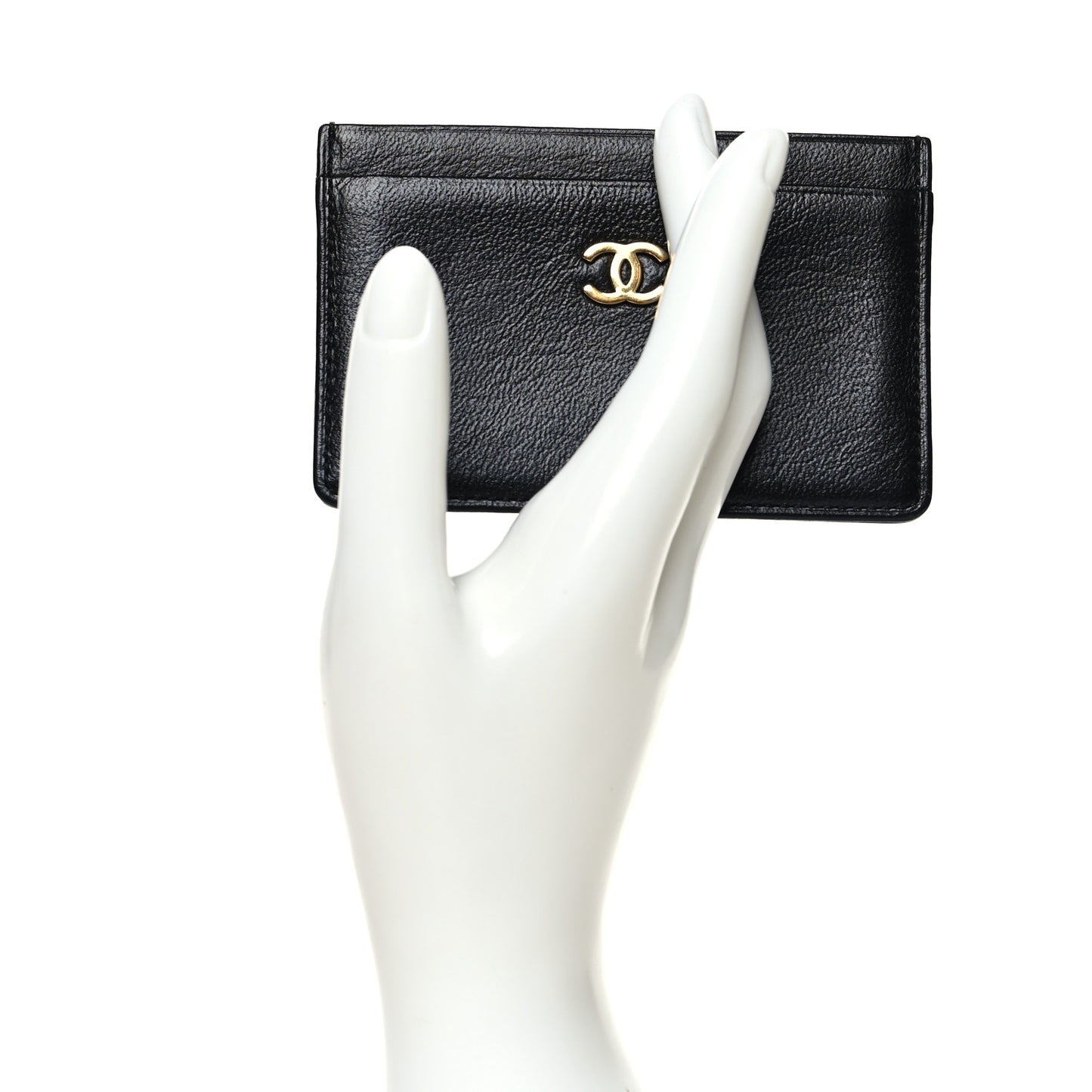 Goatskin CC Card Holder Black