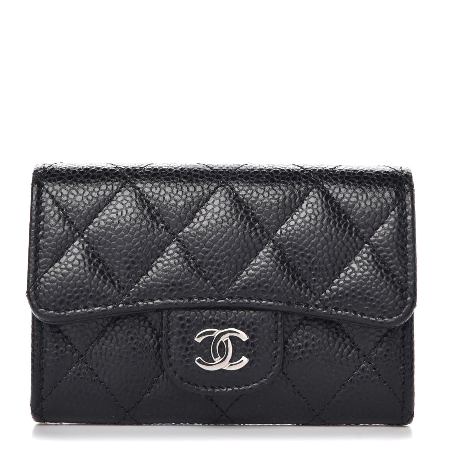 Chanel Caviar Quilted Flap Card Holder Black 1 of 7