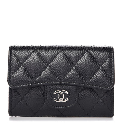 Chanel Caviar Quilted Flap Card Holder Black 1 of 7