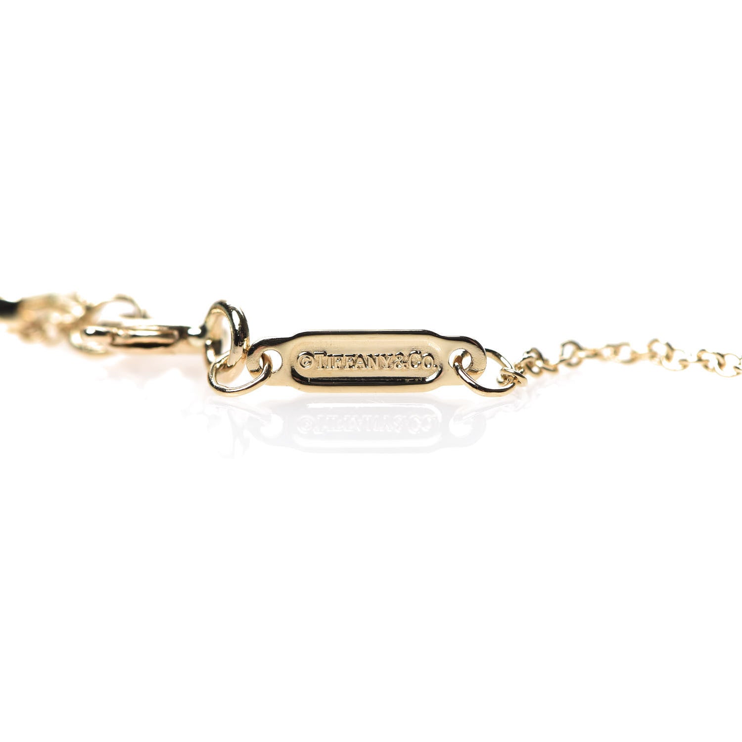 Tiffany 18K Yellow Gold Small T Smile Pendant Necklace 5 of 6