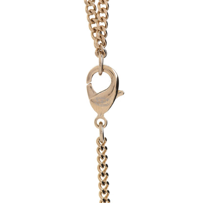 Chanel Crystal CC Logo Pendant Necklace Gold 5 of 6