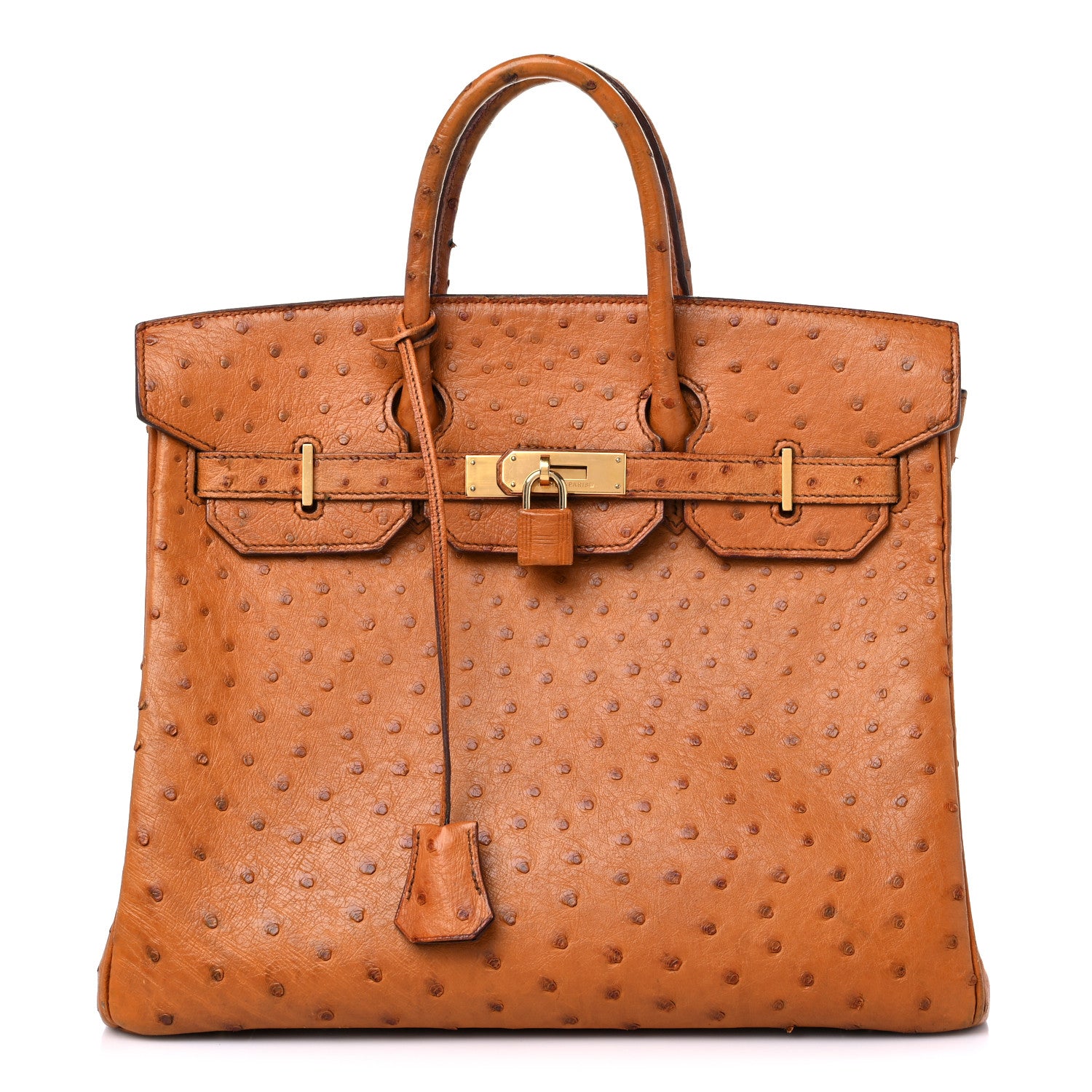 Hermes Ostrich HAC Birkin 32 Gold 1 of 23
