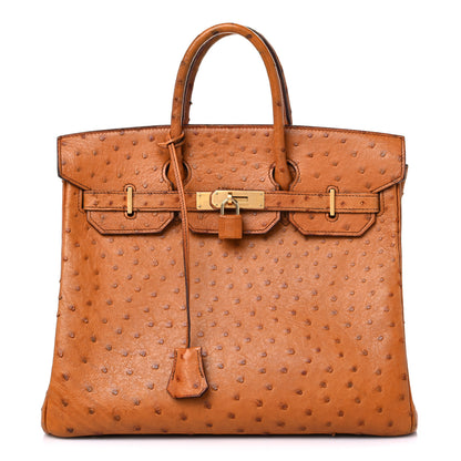Hermes Ostrich HAC Birkin 32 Gold 1 of 23