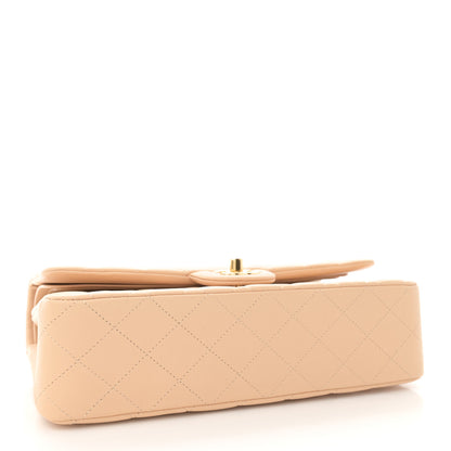 Chanel Lambskin Quilted Medium Double Flap Beige 4 of 10
