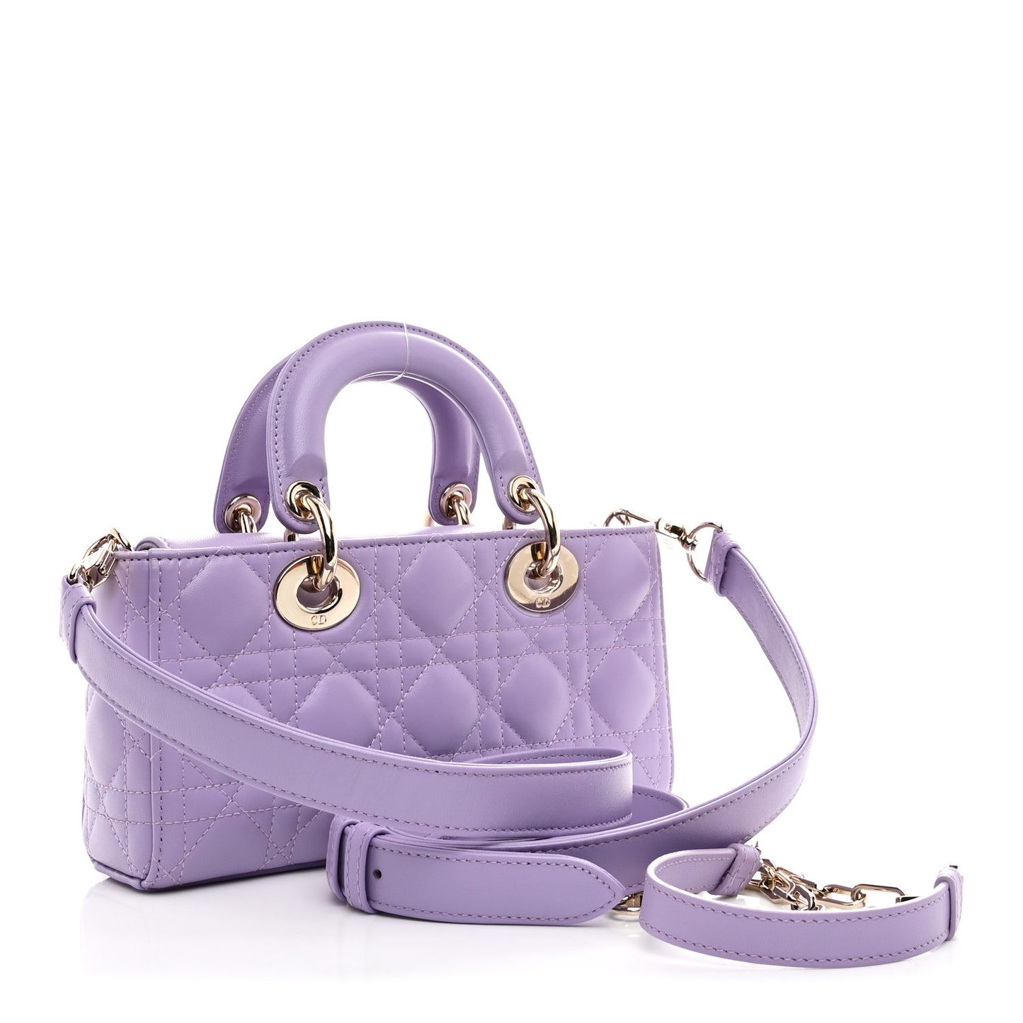 Lambskin Cannage Small Lady D-Joy Lilac
