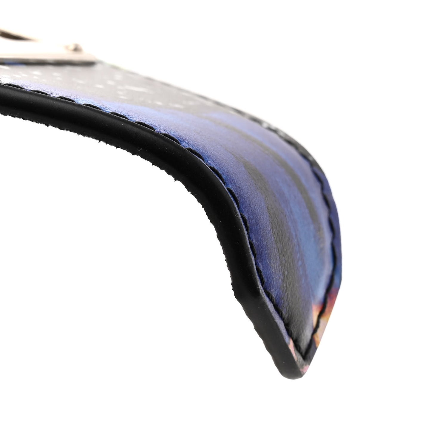 Calfskin Splash Print Trapeze Black White Red