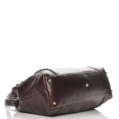 Gucci Calfskin Medium Britt Tote Dark Brown 4 of 12