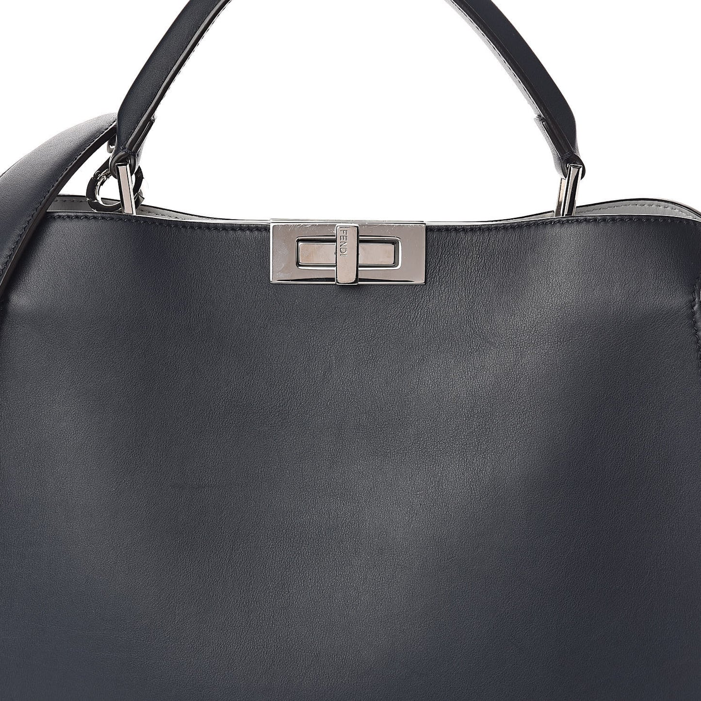 Vitello Tahiti Burro Large Peekaboo Iconic Essentially Satchel Blue Notte Grigio Perla