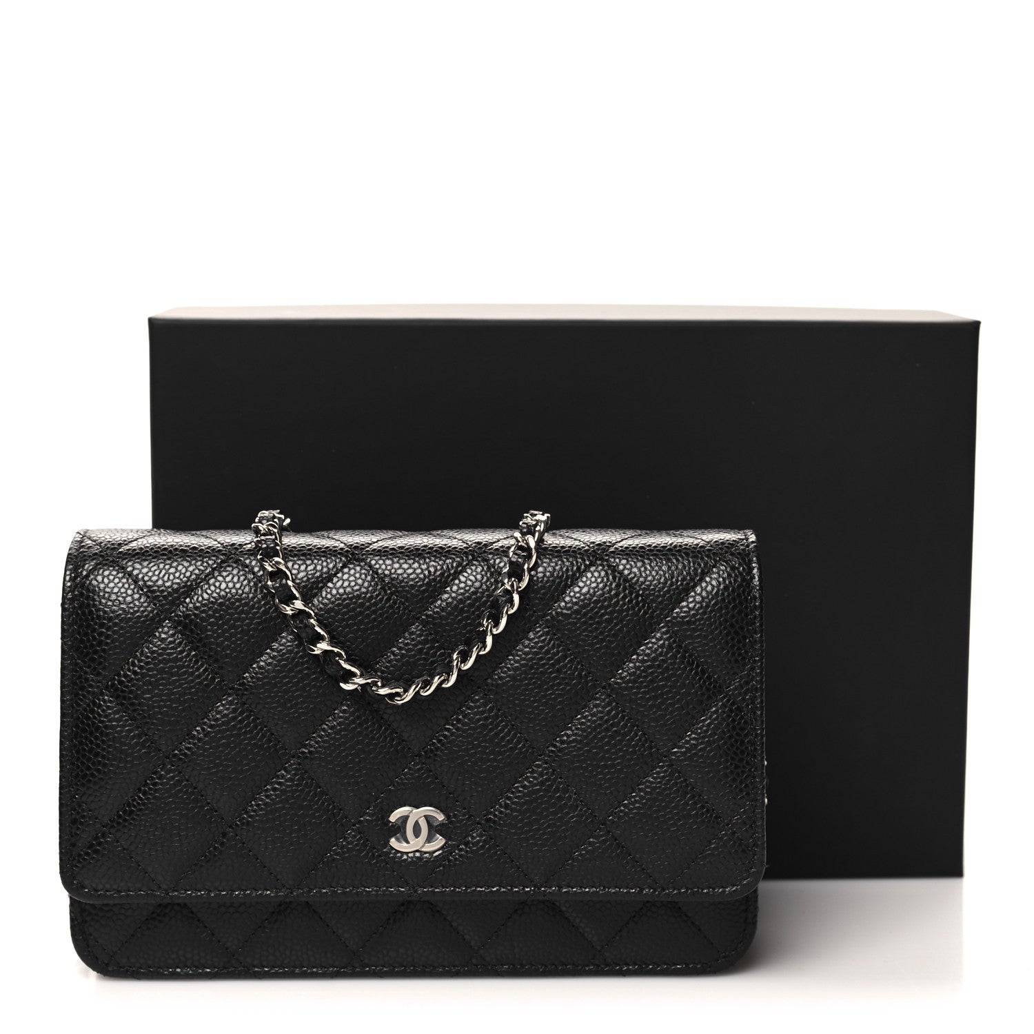 Chanel Caviar Quilted Wallet on Chain WOC Black 12 of 12