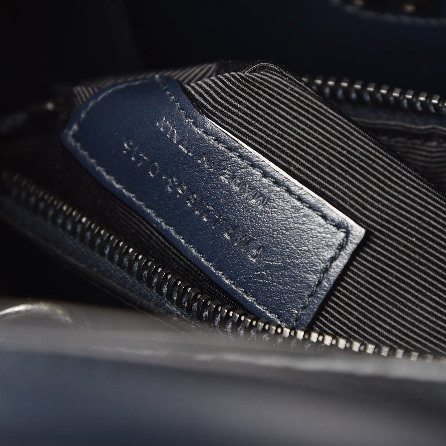 Grained Calfskin Baby Sac De Jour Marine