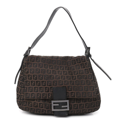Fendi Zucchino Vitello Mama Baguette Black Moro 1 of 13