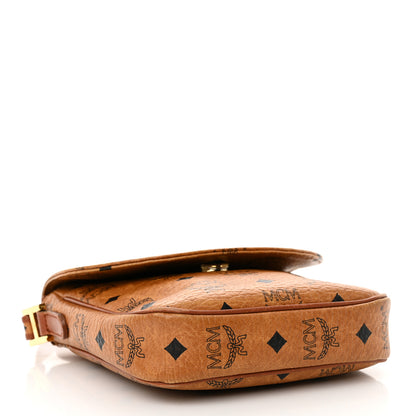 MCM Visetos Small Flap Shoulder Bag Cognac 4 of 13