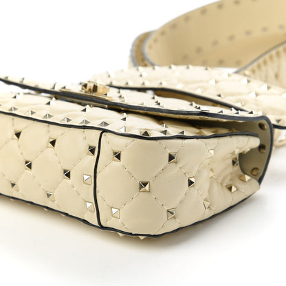 Valentino Garavani Nappa Small Rockstud Spike Shoulder Bag Light Ivory 7 of 10