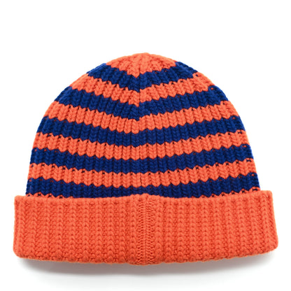 Gucci Wool Knit Bee Embroidered K2 Beanie Hat 58 Orange Blue 3 of 4