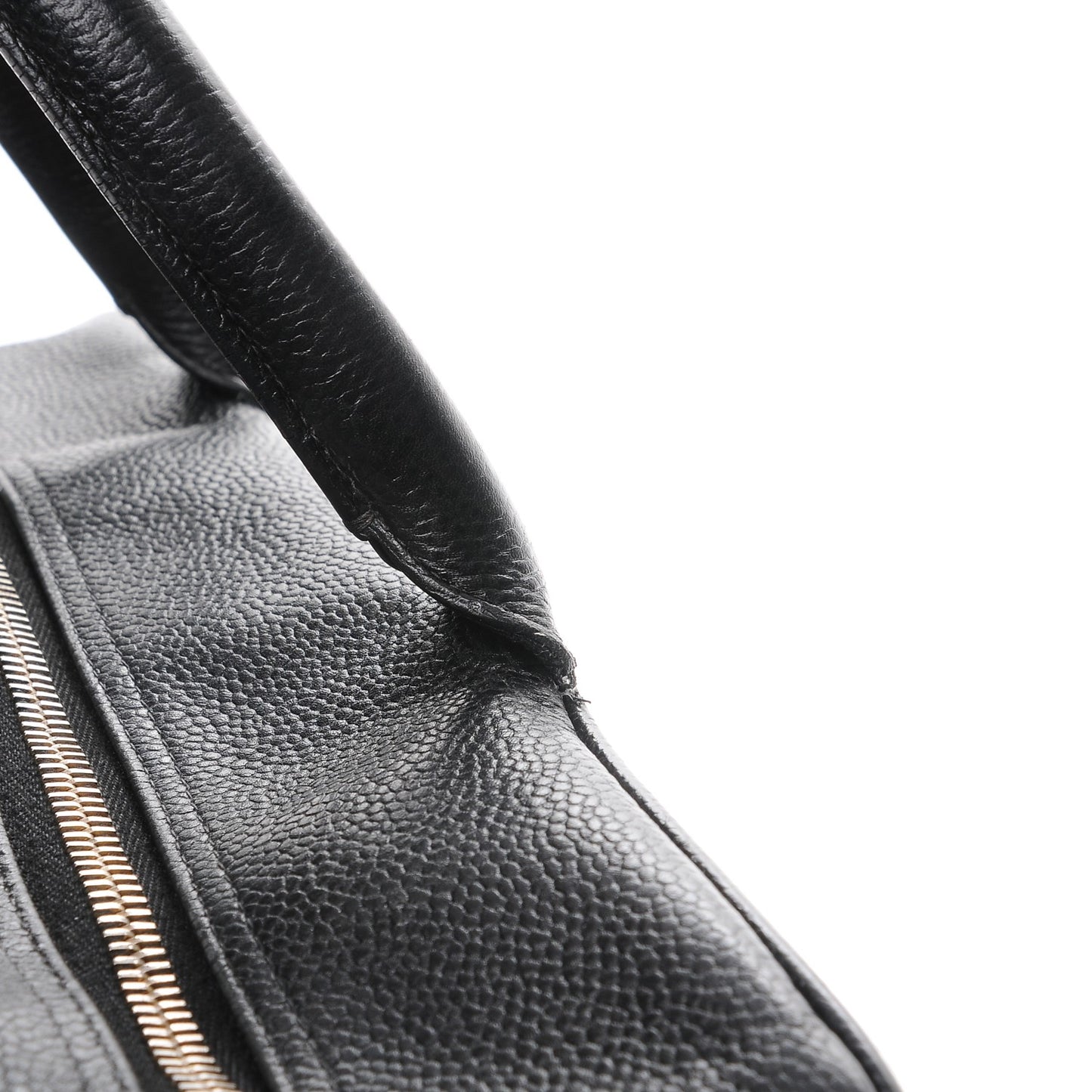 Caviar Quilted Large Bowler Black