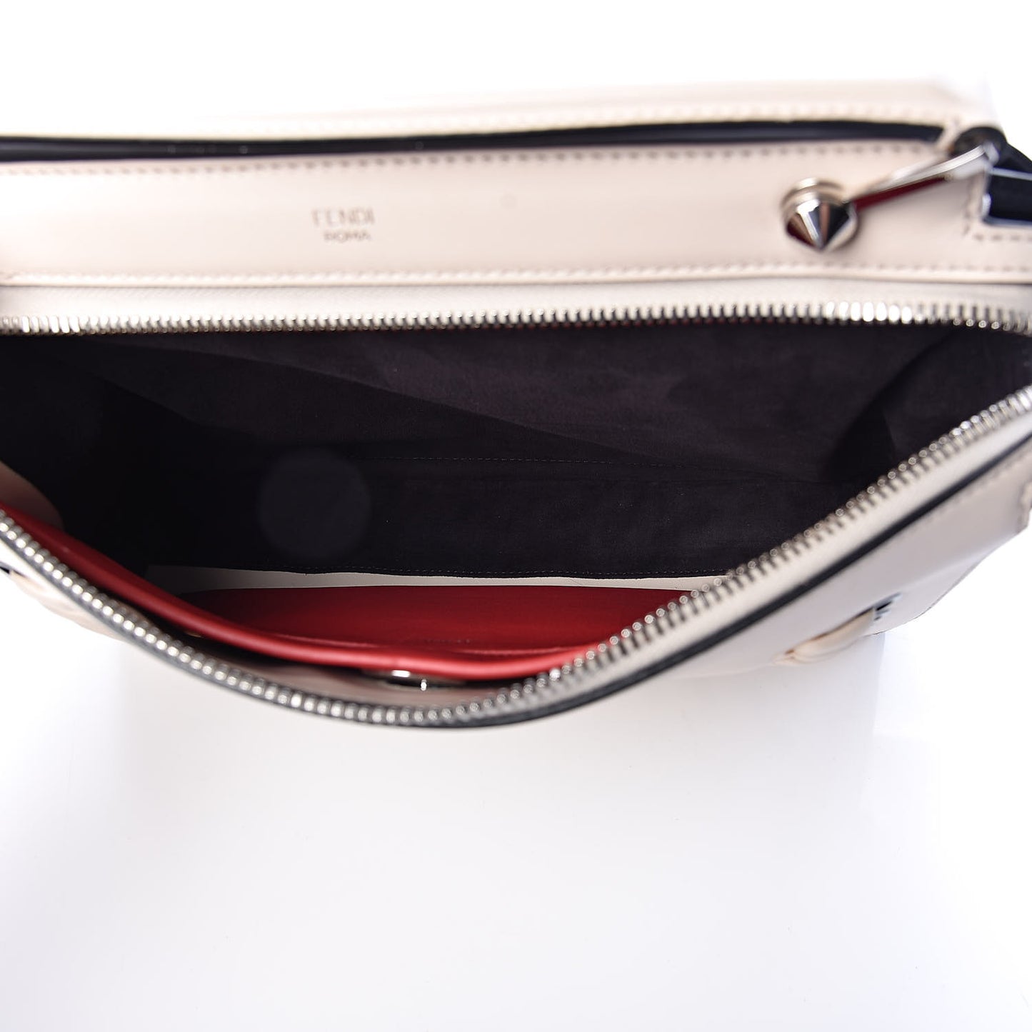 Vitello Baltico Shiny Nappa Lace Up DotCom Satchel Camelia Black Multicolor