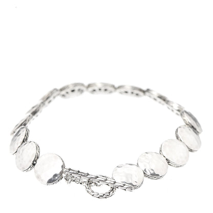 John Hardy Sterling Silver Hammered Dot Link Bracelet 3 of 4