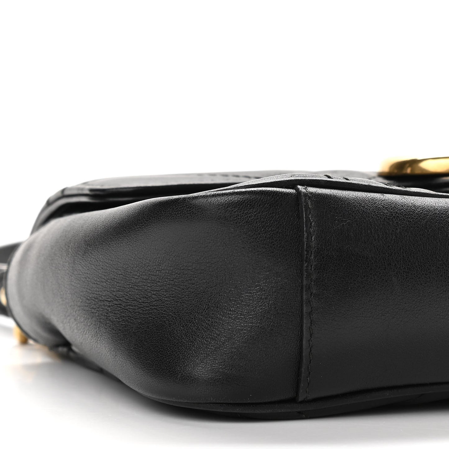 Calfskin Matelasse Mini GG Marmont Shoulder Bag Black