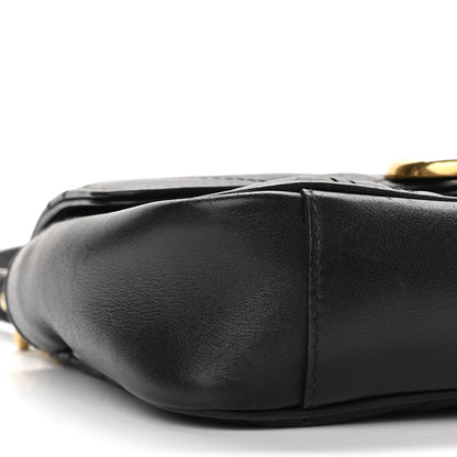 Gucci Calfskin Matelasse Mini GG Marmont Shoulder Bag Black 5 of 12