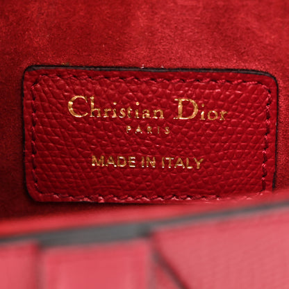 Christian Dior Grained Calfskin Mini Saddle Bag Red 6 of 11