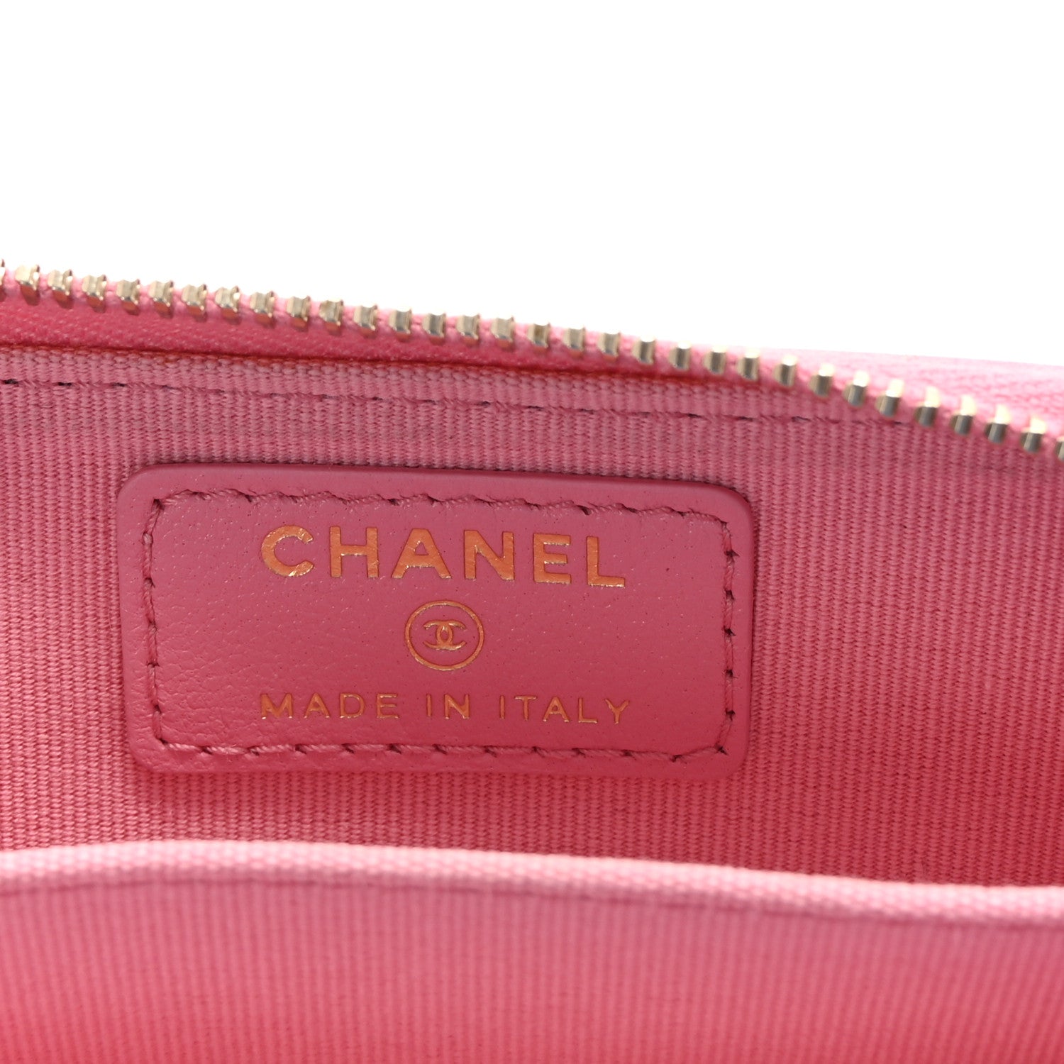Chanel Lambskin Quilted Zip Around Coin Purse Wallet Pink 6 of 7