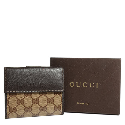 Gucci Crystal Monogram French Flap Wallet Dark Brown 5 of 9
