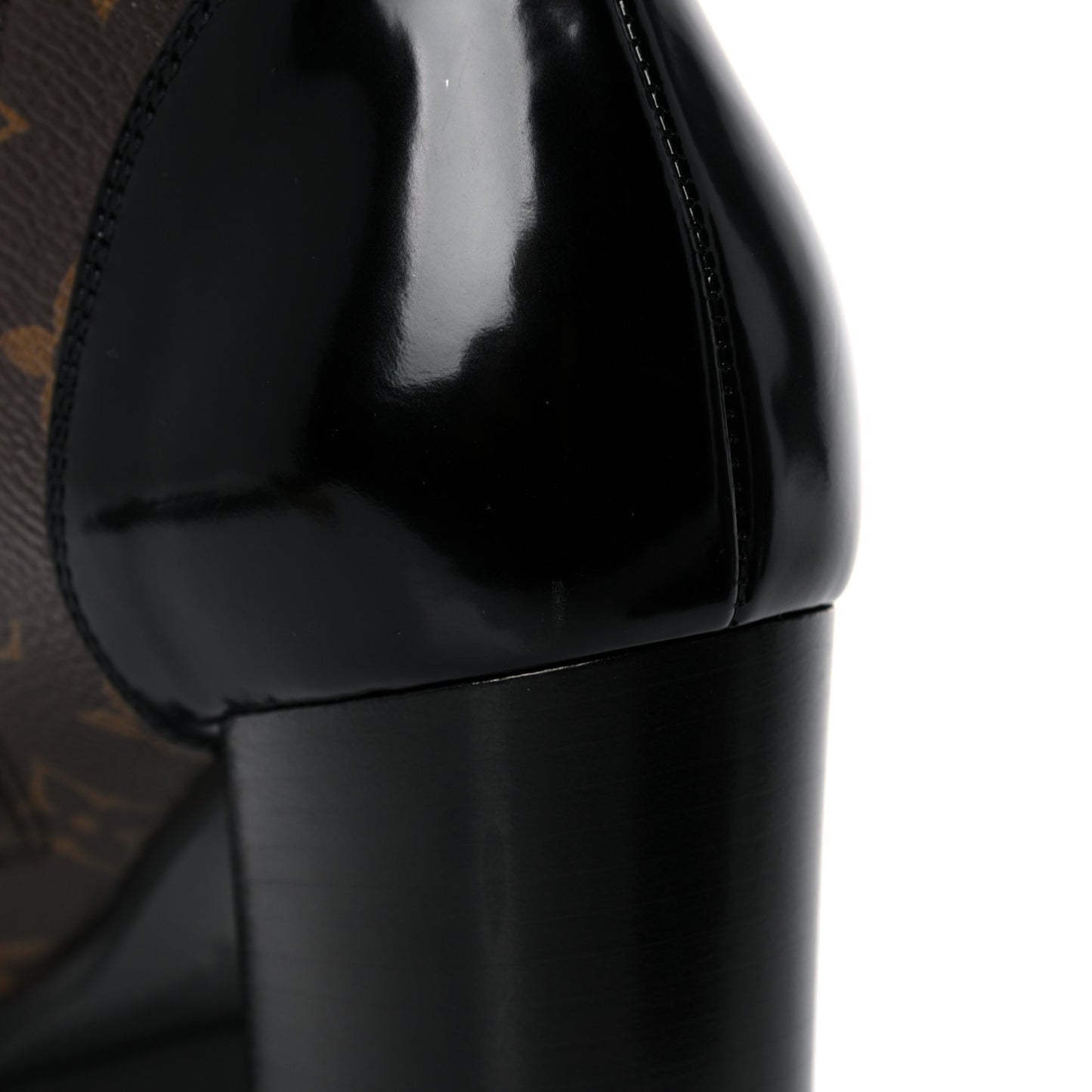 Patent Calfskin Monogram Star Trail Ankle Boots 39 Black