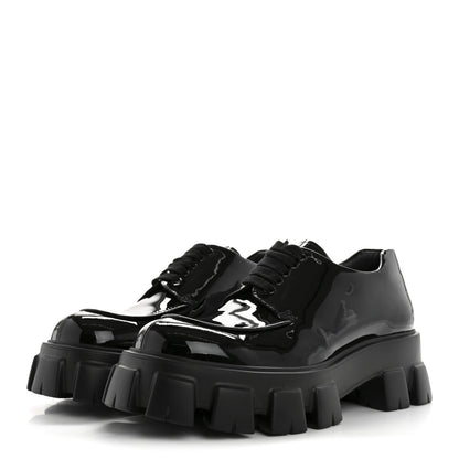 Prada Monolith 55mm Derby Loafers 8 Black 4 of 10