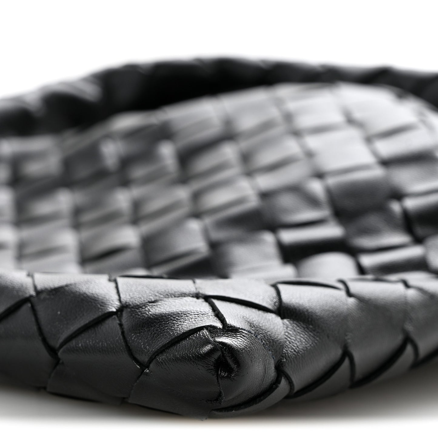 Calfskin Intrecciato Mini Hop Black