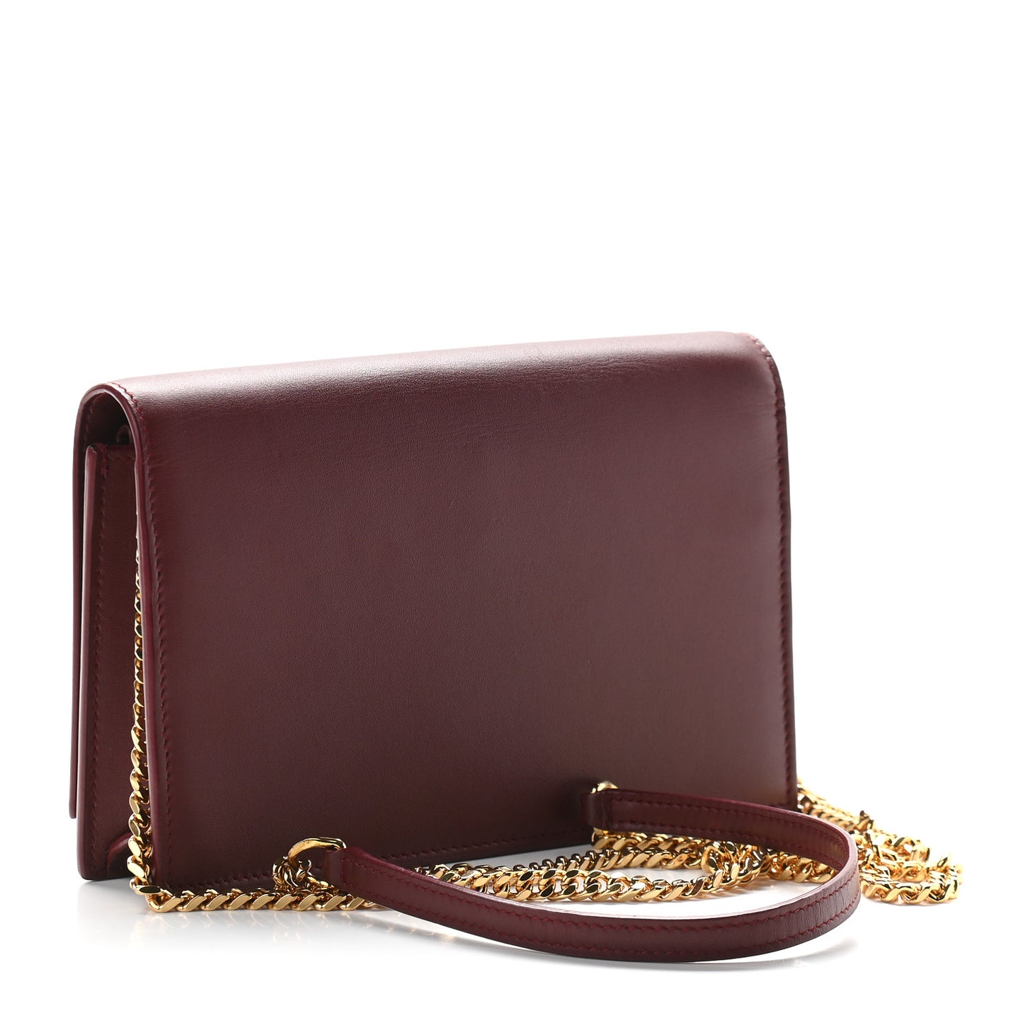 Smooth Calfskin Classic Monogram Kate Tassel Chain Wallet Palissandre