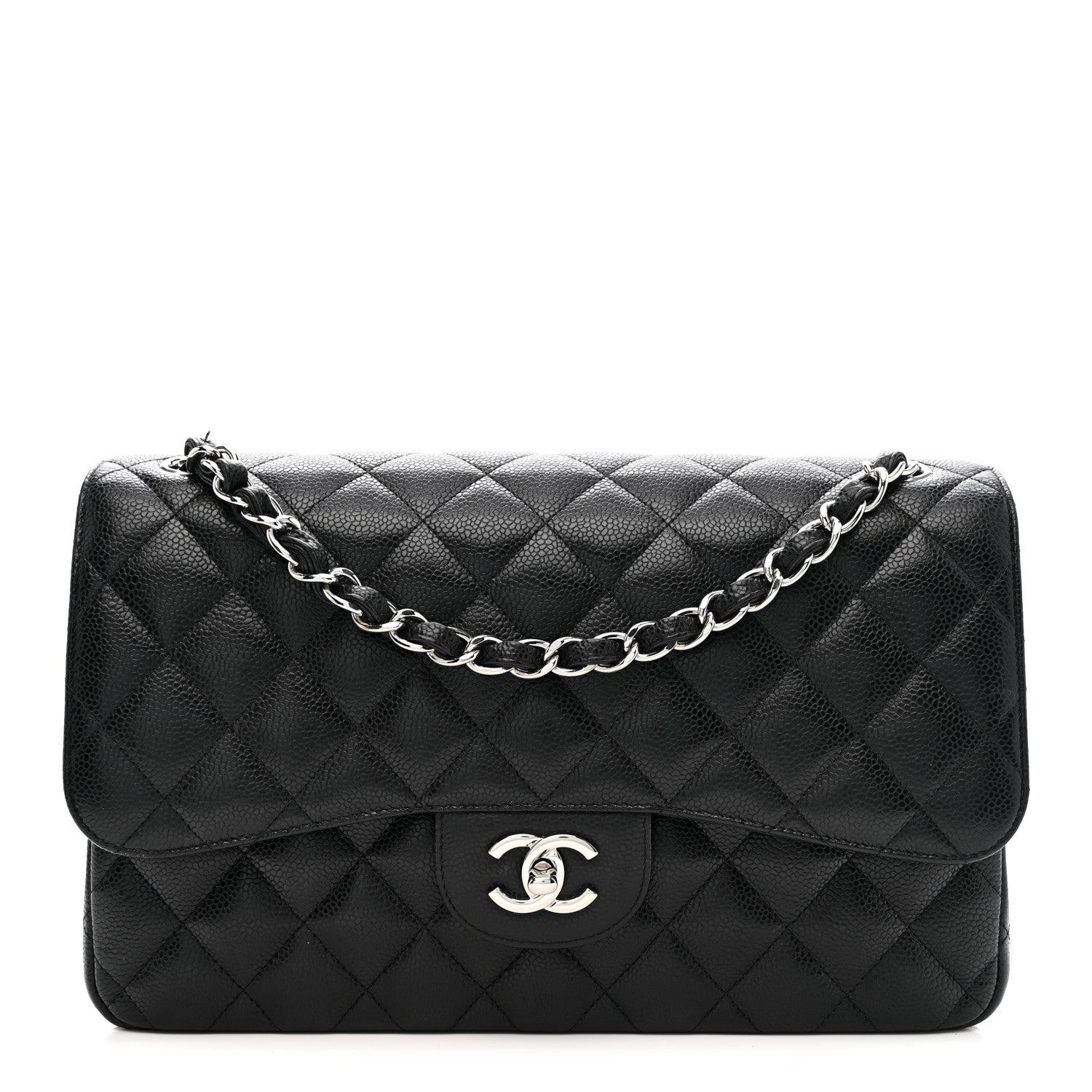 Chanel Caviar Quilted Jumbo Double Flap Black 1 of 11