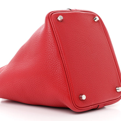 Hermes Taurillon Clemence Picotin Lock 18 PM Rouge Casaque 9 of 14