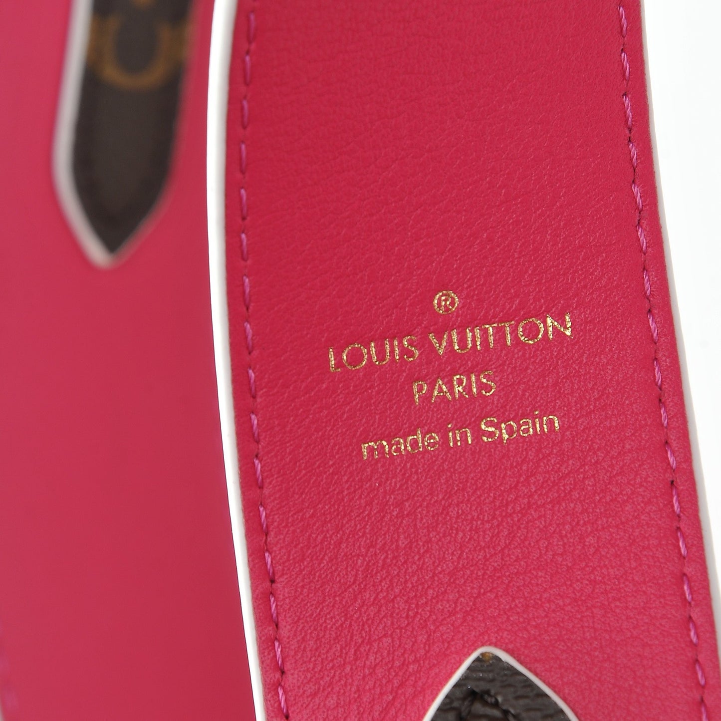 Monogram Bandouliere Shoulder Strap Hot Pink