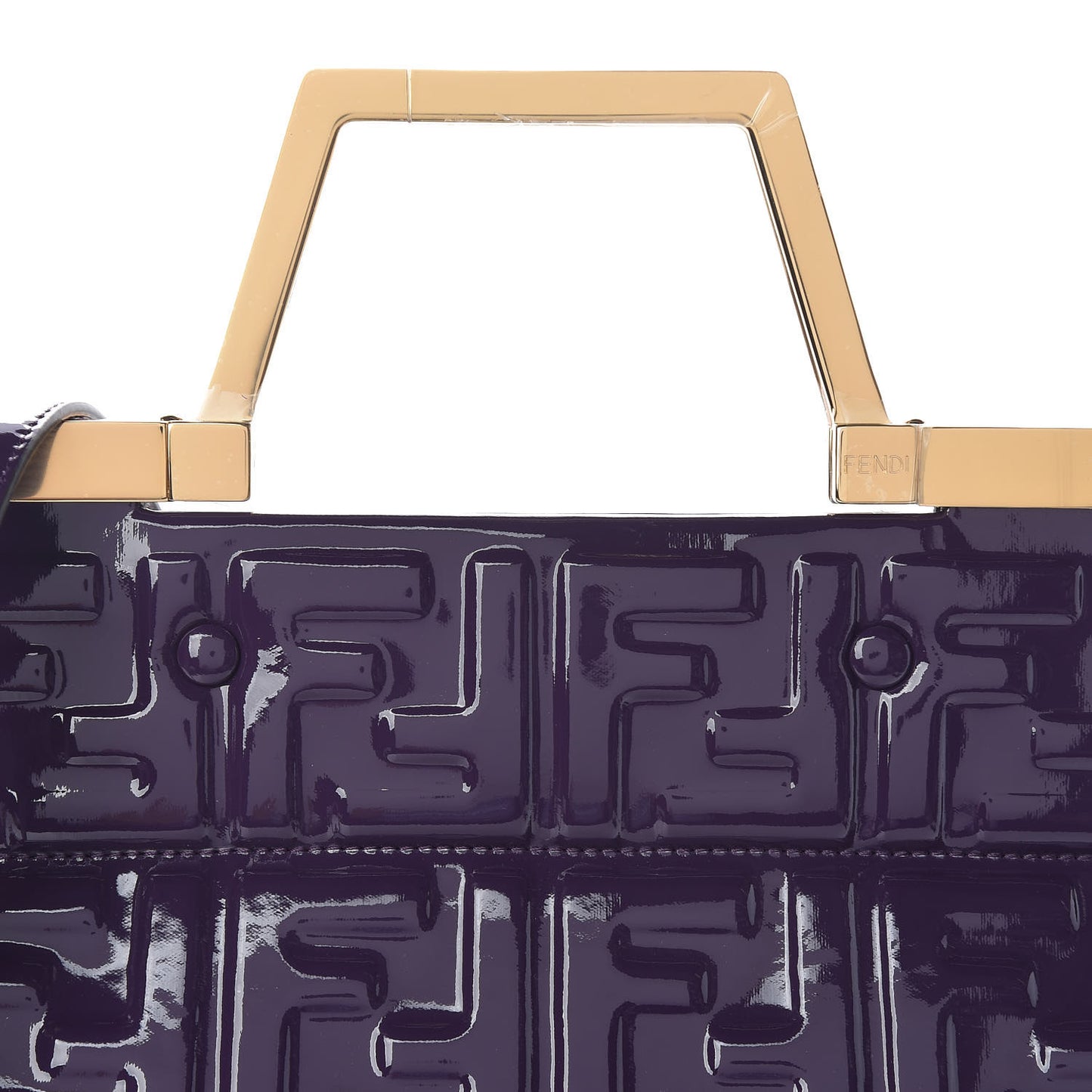Patent FF 1974 Embossed Small Shopping Flap Bag Viola